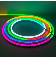 Адресний гнучкий смарт неон 12В AVT IP65 16 Вт RGBIC силікон 6x12