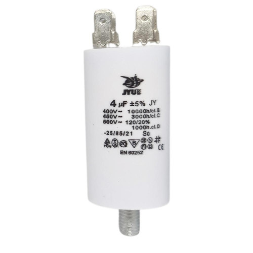 Конденсатор пусковой CBB-60 4 мкФ mF 450в JYUL болт-клеммы ( 1010722 )
