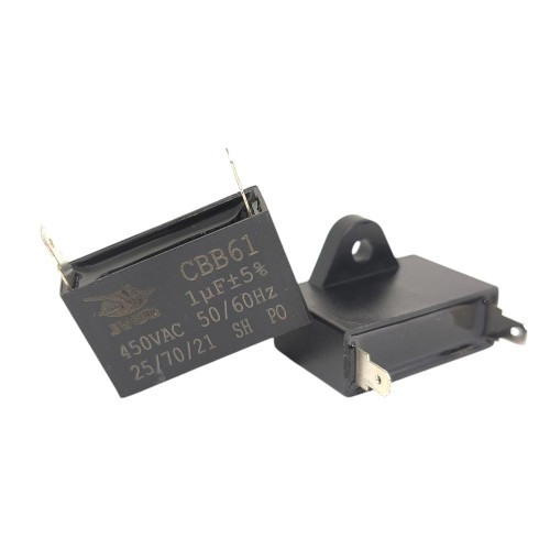 Конденсатор JYUL CBB-61 1 мкФ mF 450 VAC квадратный корпус-клеммы ( 1010771 )