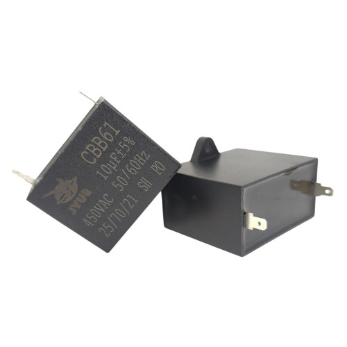 Конденсатор JYUL CBB-61 10 мкФ mF 450 VAC квадратный корпус-клеммы ( 1010787 )