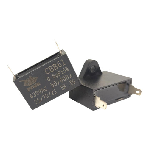 Конденсатор JYUL CBB-61 0,5 мкФ mF 630 VAC квадратный корпус-клеммы ( 1010796 )