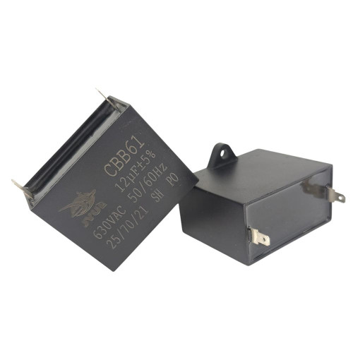 Конденсатор JYUL CBB-61 12 мкФ mF 630 VAC квадратный корпус-клеммы ( 1010814 )