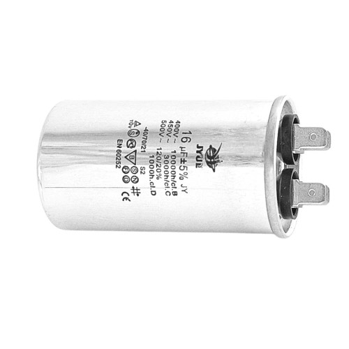Конденсатор пусковой CBB-65 16 мкФ mF 450в JYUL алюминиевый корпус ( 1010827 )