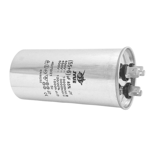 Конденсатор CBB-65 (55+6) мкФ mF 450 VAC для кондиционеров ( 1010856 )