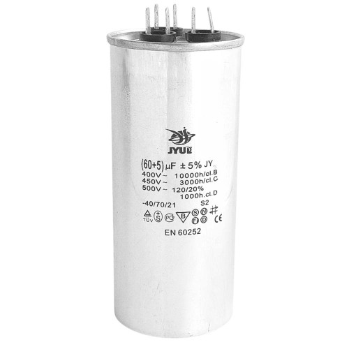 Конденсатор CBB-65 (60 5) мкФ mF 450 VAC для кондиціонерів ( 1010857 )