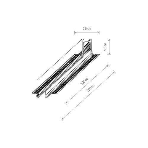 Магнітний шинопровід врізний Nowodvorski 10156 LVM Recessed Track 1m IP20 Bl ( 4012482 )