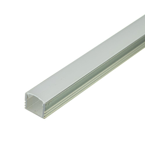 LED профиль глубокий накладной не анодированный ЛП-12 (16х12мм) 2м с рассеивателем в комплекте ( 1016259 )