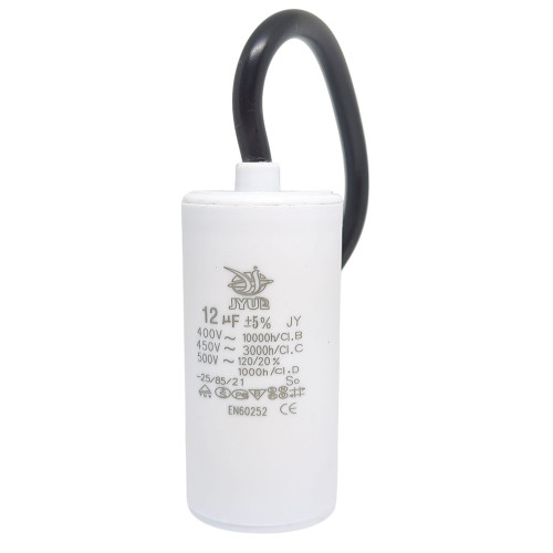 Конденсатор CBB-60 12 мкФ mF 450 VAC (±5%) JYUL кабель ( 1017789 )