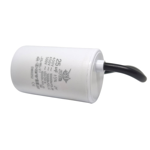 Конденсатор CBB-60 25 мкФ mF 450 VAC (±5%) JYUL (45х70 mm) Big кабель ( 1017793 )