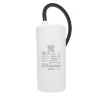 Конденсатор CBB-60 35 мкФ mF 450 VAC (±5%) JYUL (45х93 mm) кабель