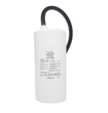 Конденсатор CBB-60 35 мкФ mF 450 VAC (±5%) JYUL (45х93 mm) кабель