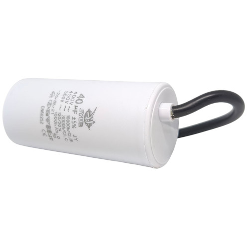 Конденсатор CBB-60 40 мкФ mF 450 VAC (±5%) JYUL (45х93 mm) кабель ( 1017796 )