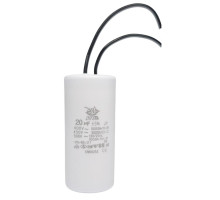 Конденсатор CBB-60 20 мкФ mF 450 VAC (±5%) JYUL (35х70 mm) Small (маленький) гнучкі висновки