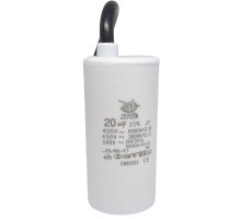 Конденсатор CBB-60 20 мкФ mF 450 VAC (±5%) JYUL (35х70 mm) Small (маленький) кабель