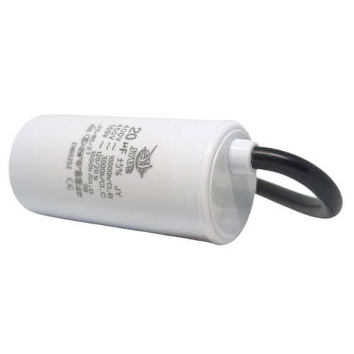 Конденсатор CBB-60 20 мкФ mF 450 VAC (±5%) JYUL (35х70 mm) Small (маленький) кабель ( 1017992 )