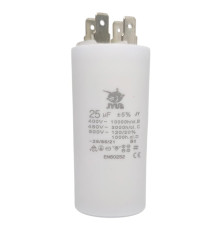 Конденсатор CBB-60 H 25 мкФ mF mF 450 VAC (±5%) JYUL (35*70 mm) Small (маленький) клеми