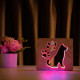 Светильник ночник ArtEco Light из дерева LED "Собака и следы" с пультом и регулировкой цвета, двойной RGB ( 1020380 )