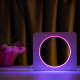 Светильник ночник ArtEco Light из дерева LED "Круг" с пультом и регулировкой цвета, двойной RGB ( 1021452 )