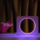 Светильник ночник ArtEco Light из дерева LED "Круг" с пультом и регулировкой цвета, двойной RGB ( 1021452 )