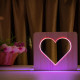 Светильник ночник ArtEco Light из дерева LED "Сердце" с пультом и регулировкой цвета, двойной RGB ( 1021455 )