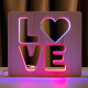 Світильник нічник ArtEco Light з дерева LED "LOVE" з пультом та регулюванням кольору, подвійний RGB ( 1021458 )