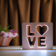 Світильник нічник ArtEco Light з дерева LED "LOVE" з пультом та регулюванням кольору, подвійний RGB ( 1021458 )