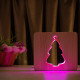 Светильник ночник ArtEco Light из дерева LED "Ёлочка под снегом" с пультом и регулировкой цвета, RGB ( 1021469 )