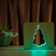 Светильник ночник ArtEco Light из дерева LED "Ёлочка под снегом" с пультом и регулировкой цвета, RGB ( 1021469 )