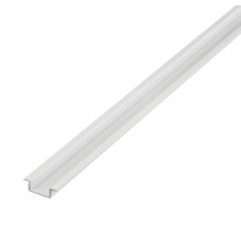 LED профіль білий врізний ЛПВ-7 не анодований (16х7мм) 2м з розсіювачем у комплекті