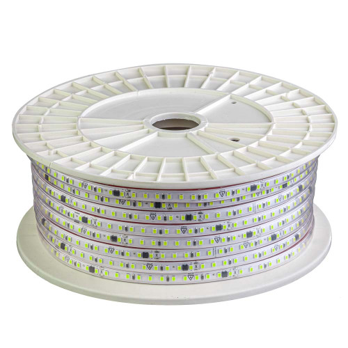 Светодиодная лента зеленая 220V герметичная AVT smd2835 120LED/м 9Вт/м IP65 11х5.5mm ( 1022491 )