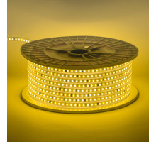 Світлодіодна стрічка жовта 220V герметична AVT smd2835 120LED/м 9Вт/м IP65 11х5.5mm