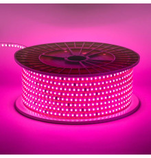 Світлодіодна стрічка рожева 220V герметична AVT smd2835 120LED/м 9Вт/м IP65 11х5.5mm