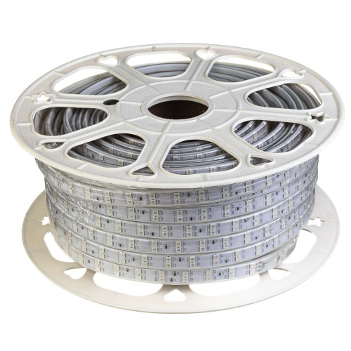 Світлодіодна стрічка AVT 96LED/м RGB 220V герметична smd5050 8Вт/м IP65 16.8х6.3mm ( 1022505 )