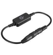 LED димер mini одноканальний чорний 6A DC12-24V - Ручне регулювання