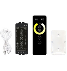 W+WW Контролер RF Music 2-канальний 12А DC12-24V Радіо - Сенсорний 6 кнопок
