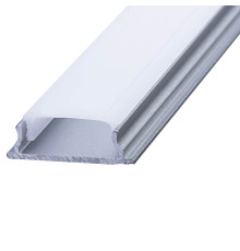 LED профіль накладний гнучкий ЛПФ-4 анодований (17х4мм) 2м з матовим розсіювачем у комплекті