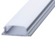 LED профиль накладной гибкий ЛПФ-4 анодированный (17х4мм) 2м с матовым рассеивателем в комплекте ( 1022794 )