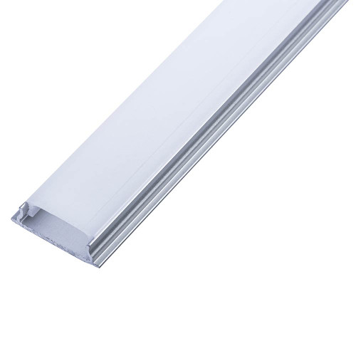 LED профиль накладной гибкий ЛПФ-4 анодированный (17х4мм) 2м с матовым рассеивателем в комплекте ( 1022794 )