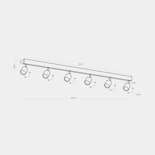 Спот TK-Lighting top 6 Белый 1026 ( 4017544 )
