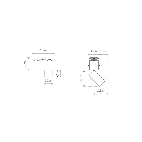 Світильник Nowodvorski 10464 Mono Deep I GU10 1x10W IP20 Wh ( 4012384 )