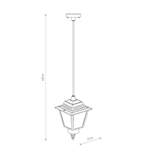 Світильник вуличний Nowodvorski 10500 Ana E27 1x10W IP44 Bl ( 4018275 )