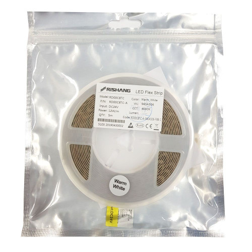 Світлодіодна стрічка RISHANG 2835-128-IP20-NW-10-24 RD00C8TC-A 4000K CRI90 ( 4016351 )
