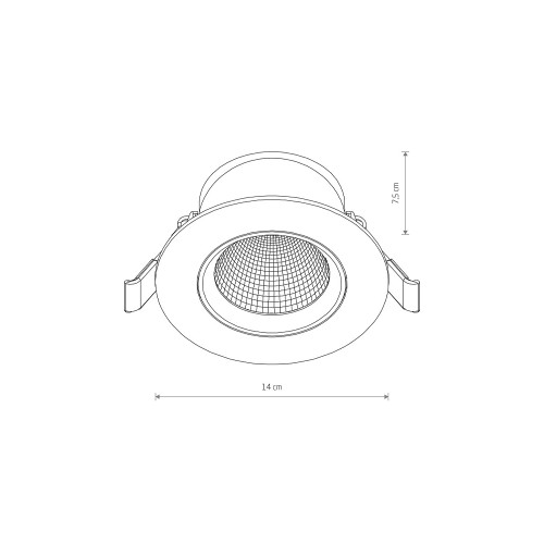 Точковий світильник Nowodvorski 10555 Egina LED 1x15W 3000K 1100Lm IP20 Wh ( 4018107 )
