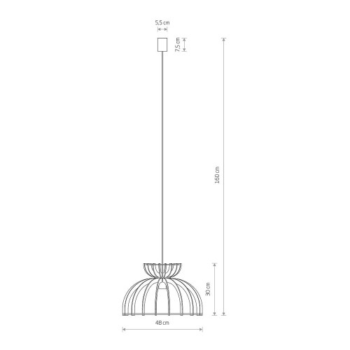 Підвісний світильник Nowodvorski 10575 Kymi С E27 1x60W IP20 Bl ( 4012281 )