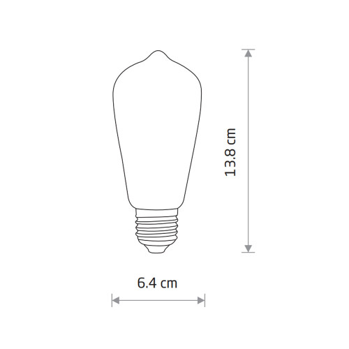 Лампа Nowodvorski 10594 Bulb vintage led E27 1x6W 2200K 360Lm Transparent ( 4018296 )