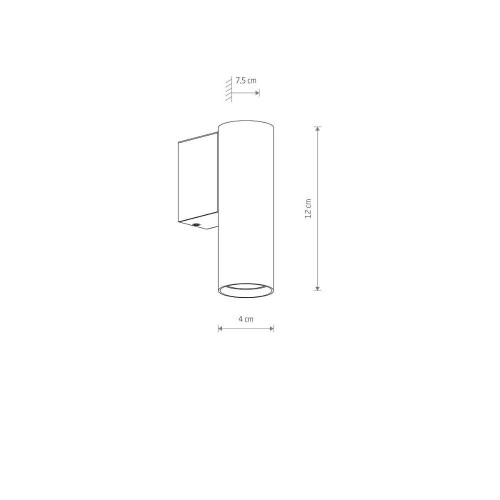 Світильник Nowodvorski 10746 Fourty Wall S GU10 1x10W IP20 Wh ( 4018208 )