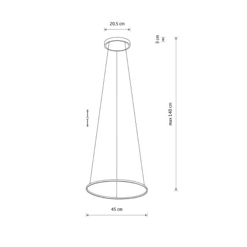Підвісний світильник Nowodvorski 10813 Circolo LED S 1x18W 3000K 560Lm IP20 Bl ( 4018090 )