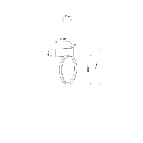 Настенный светильник Nowodvorski 10858 Circolo LED XS 1x9W 4000K 200Lm IP20 Bl ( 4018242 )