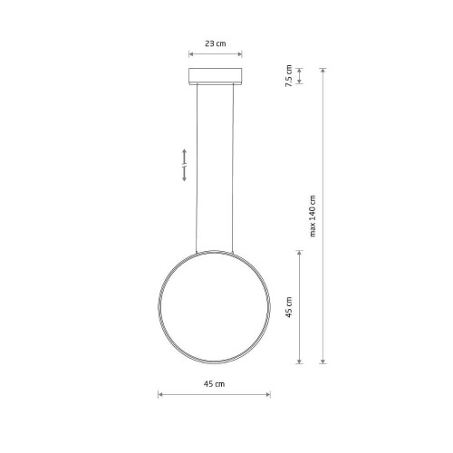 Підвісний світильник Nowodvorski 10860 Circolo LED S 1x18W 4000K 600Lm IP20 Bl ( 4018055 )