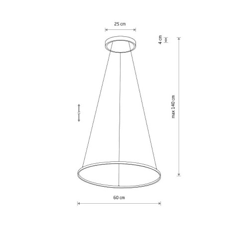 Підвісний світильник Nowodvorski 10862 Circolo LED M 1x21W 4000K 700Lm IP20 Bl ( 4018094 )